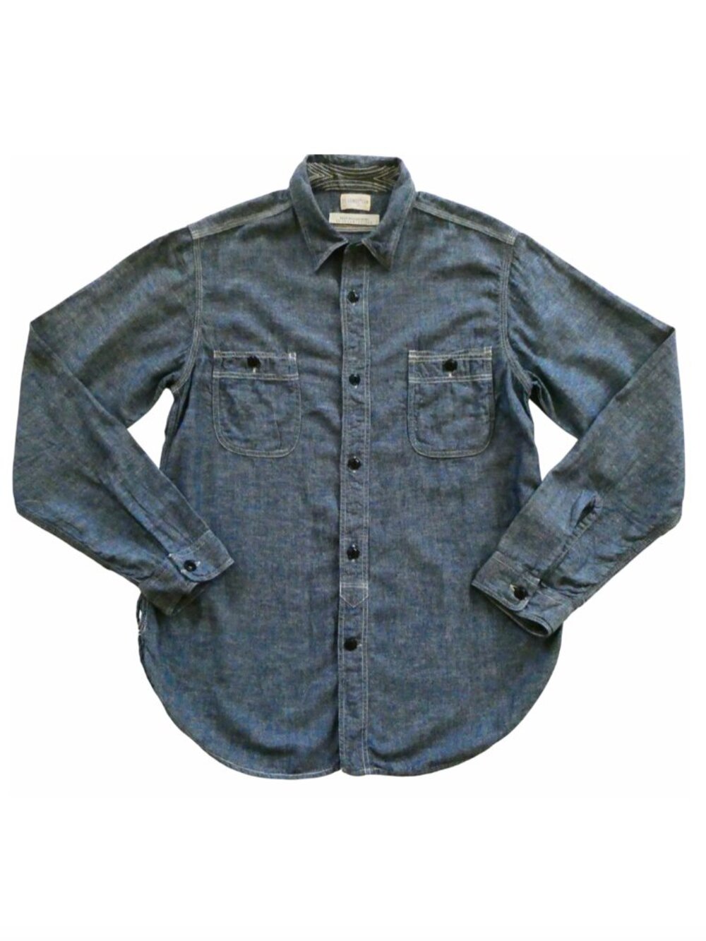 JOURNAL STANDARD JS HOMESTEAD Chambray Denim shirt sz M Cotton Linen